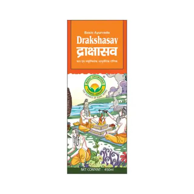 Basic Ayurveda Drakshasav (1 Bottle of 450 ml Liquid)