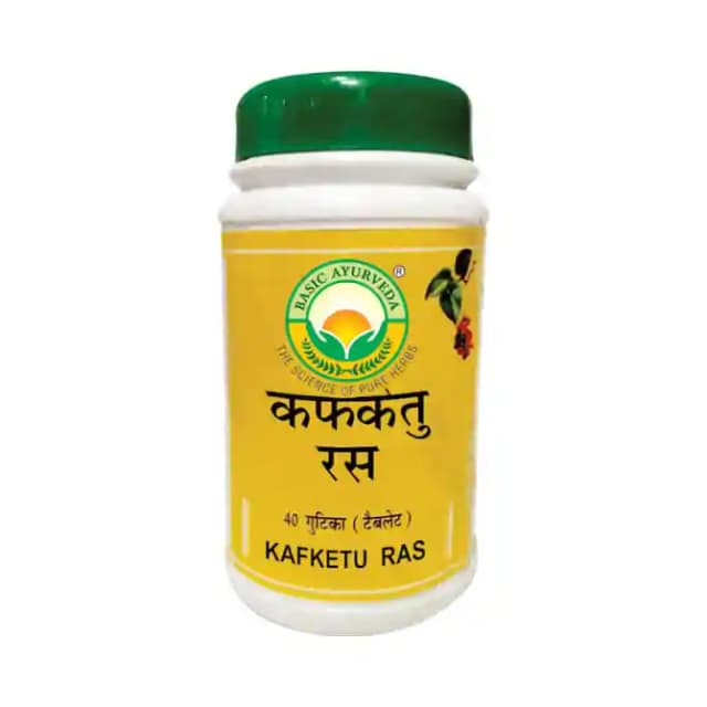 Basic Ayurveda Kafketu Ras (1 Bottle of 40 tablets)