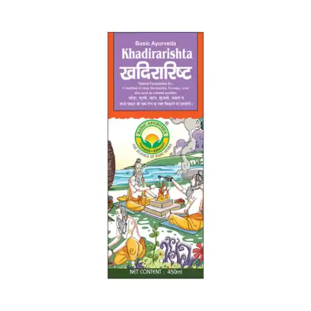 Basic Ayurveda Khadirarishta (1 Bottle of 450 ml Liquid)