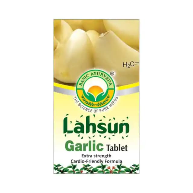Basic Ayurveda Lahsun (Garlic) (1 Bottle of 40 tablets)
