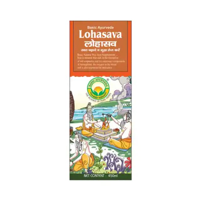 Basic Ayurveda Lohasava (1 Bottle of 450 ml Liquid)