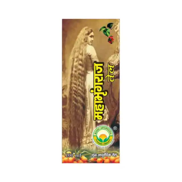 Basic Ayurveda Maha Bhringraj Tail (1 Bottle of 100 ml Oil)