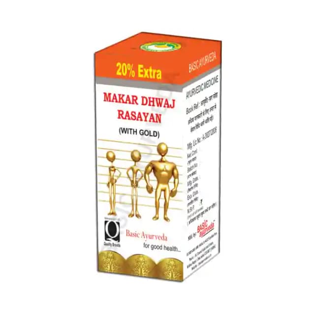 Basic Ayurveda Makar Dhwaj Rasayan (1 Bottle of 30 tablets)