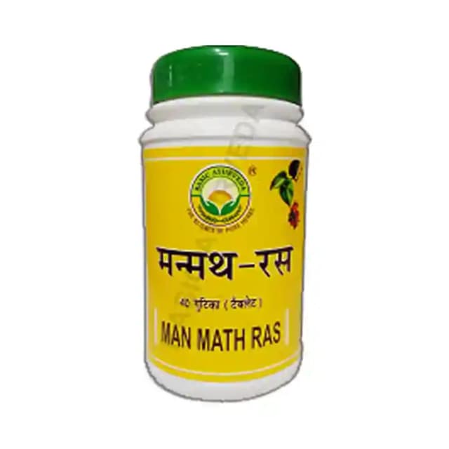 Basic Ayurveda Man Math Ras (1 Bottle of 40 tablets)