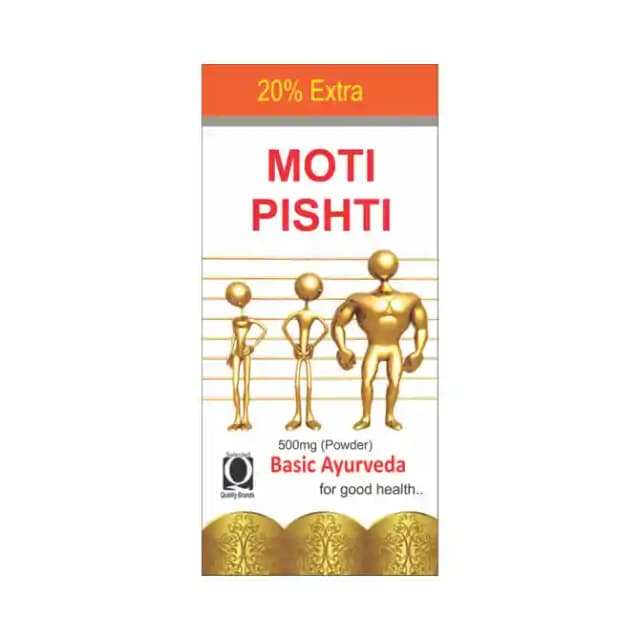 Basic Ayurveda Moti Pishti (1 Bottle of 500 mg Powder)