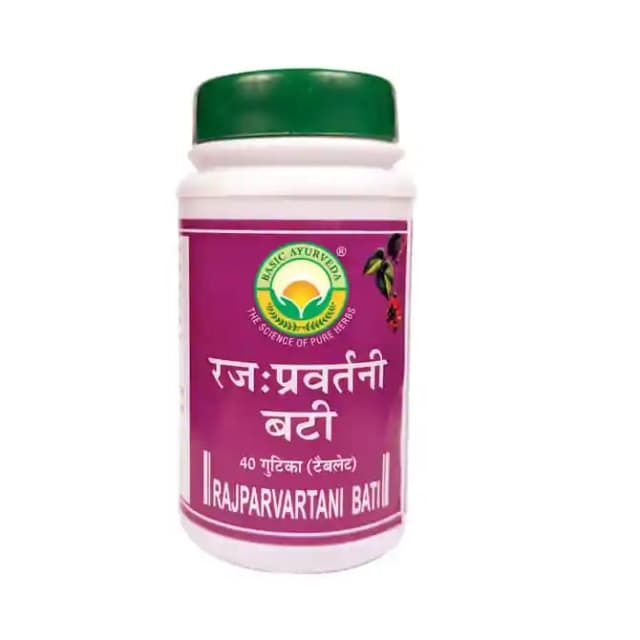Basic Ayurveda Rajparvartani Bati (1 Bottle of 40 tablets)