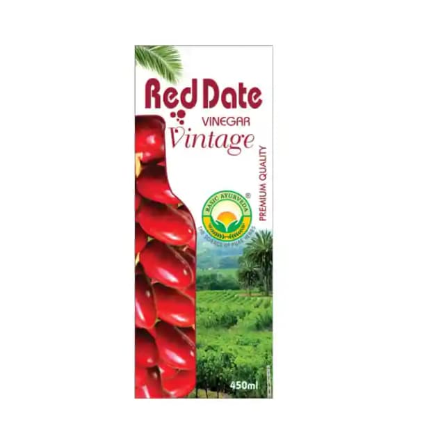 Basic Ayurveda Red Date Vinegar (1 Bottle of 450 ml Liquid)