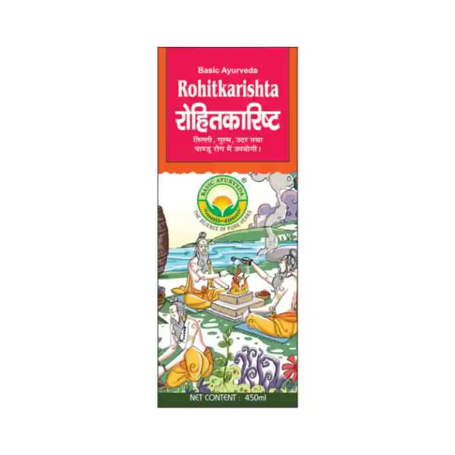 Basic Ayurveda Rohitkarishta (1 Bottle of 450 ml Liquid)