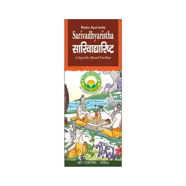 Basic Ayurveda Sarivadhyaristha (1 Bottle of 450 ml Liquid)
