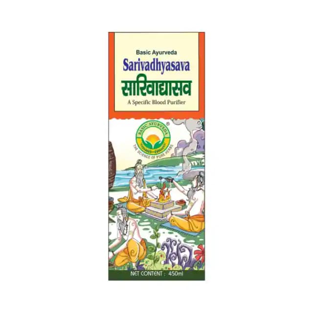 Basic Ayurveda Sarivadhyasava (1 Bottle of 450 ml Liquid)
