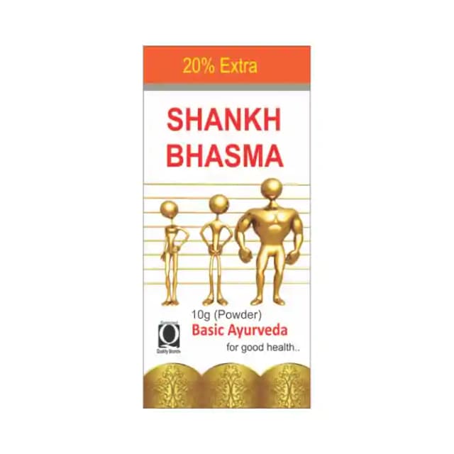 Basic Ayurveda Shankh Bhasma (1 Bottle of 10 gm Bhasma)