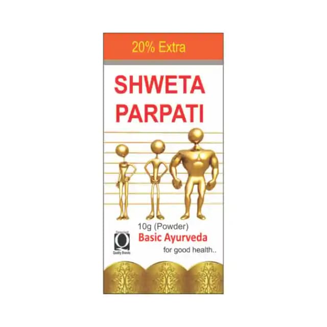 Basic Ayurveda Shweta Parpati (1 Bottle of 10 gm Powder)