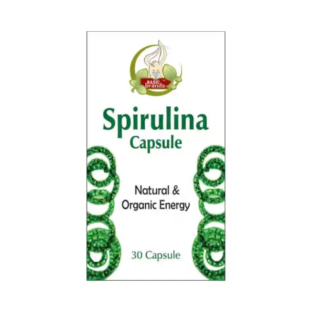 Basic Ayurveda Spirulina (1 Bottle of 30 capsules)