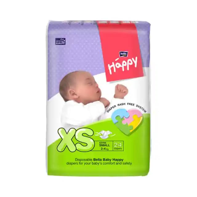 Bella Baby Happy Diaper XS (1 Packet Of 24 pieces)