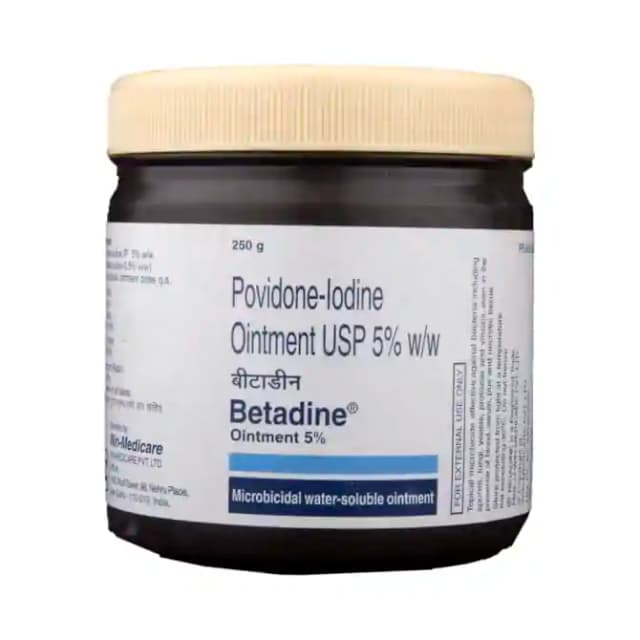 Betadine 5% Ointment Large (250 gm in 1 jar)