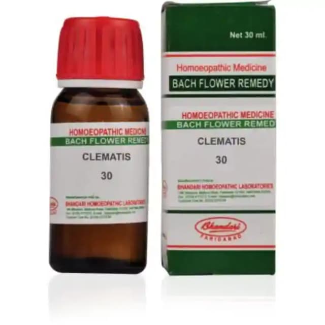 Bhandari Bach Flower Clematis 30 (1 Bottle of 30 ml Dilution)