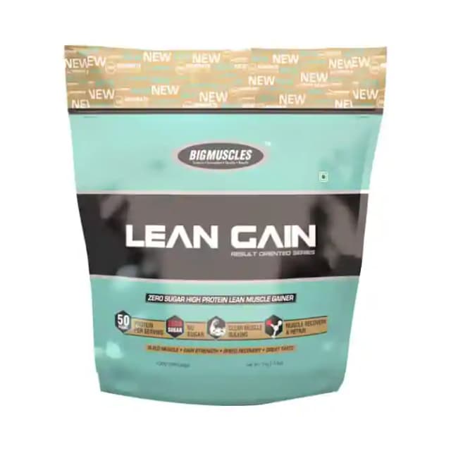 Big Muscles Lean Gain Strawberry (1 Packet Of 11 lb Powder)