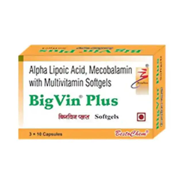 Bigvin Plus Softgels (1 Strip Of 10 soft gelatin capsules)