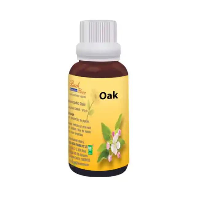 Bio India Bach Flower Oak (1 Bottle of 100 ml Dilution)