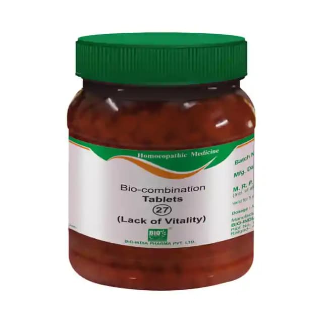 Bio India Bio combination 27 (1 Bottle of 450 gm Biocombination tablets)