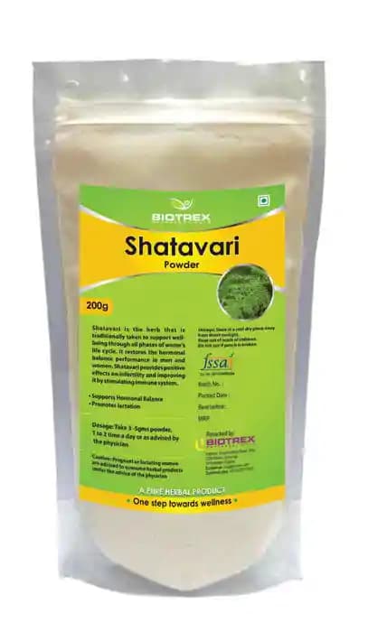 Biotrex Shatavari Herbal Powder (1 Packet Of 200 gm Powder)