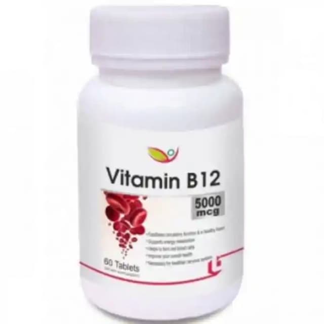 Biotrex Vitamin B12 5000mcg (1 Bottle of 60 tablets)