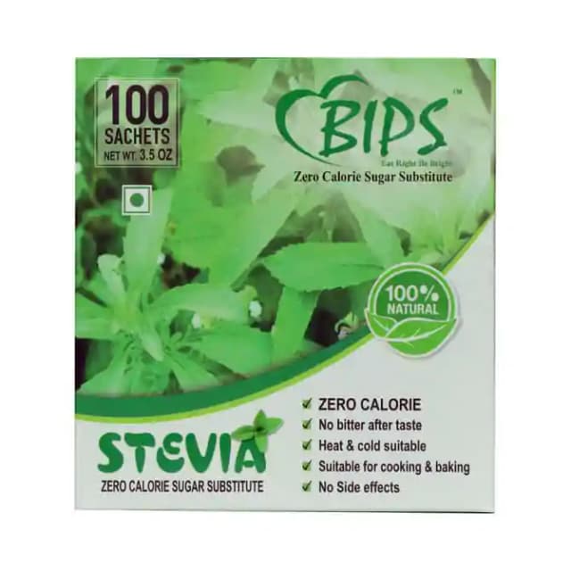Bips Stevia Sachets (1gm Each) (1 Box Of 100 Sachets)