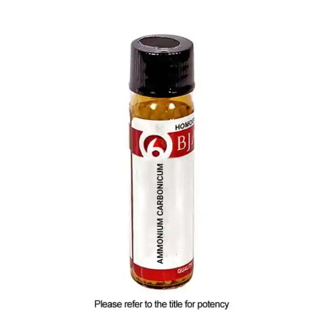 Bjain Ammonium Carbonicum Globules 3X (1 Bottle of 6 gm Globules)