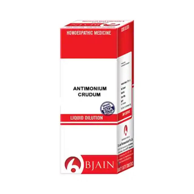 Bjain Antimonium Crudum Dilution 6 CH (1 Bottle of 100 ml Dilution)