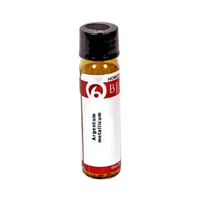 Bjain Argentum Metallicum Globules 3X (1 Bottle of 6 gm Globules)