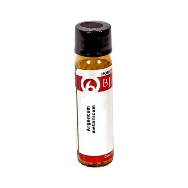 Bjain Argentum Metallicum Globules 6X (1 Bottle of 6 gm Globules)