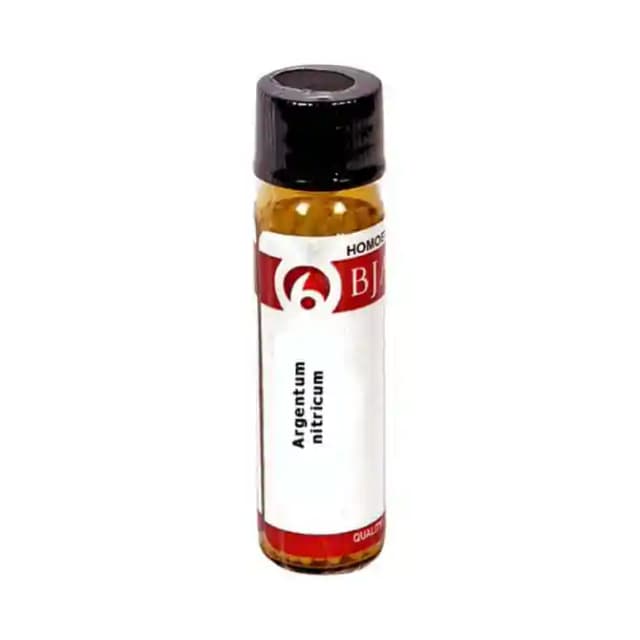 Bjain Argentum Nitricum Globules 3X (1 Bottle of 6 gm Globules)