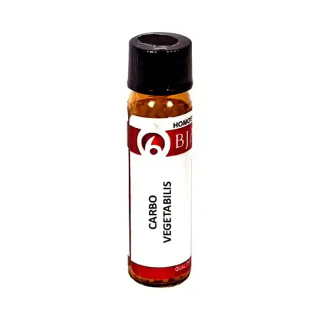 Bjain Carbo Vegetabilis Globules 6 CH (1 Bottle of 6 gm Globules)