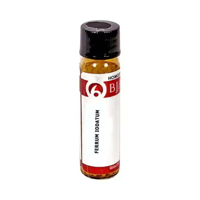 Bjain Ferrum Iodatum Globules 6 CH (1 Bottle of 6 gm Globules)