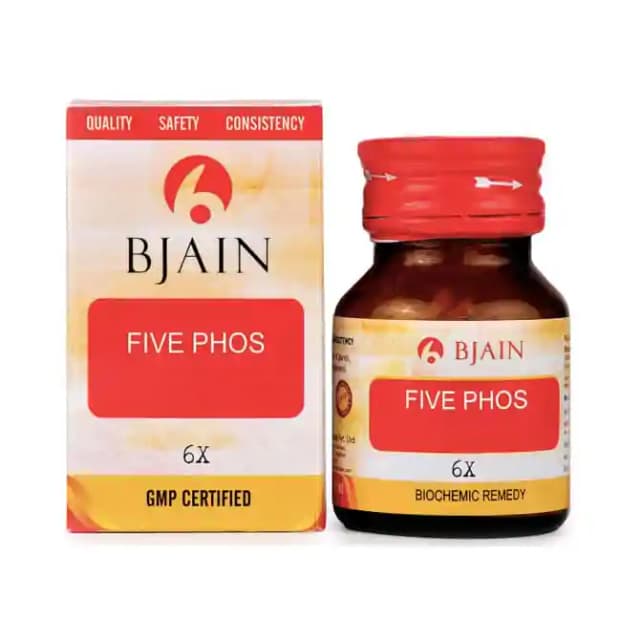 Bjain Five Phos Biochemic 6X (1 Bottle of 450 gm Biochemic tablets)