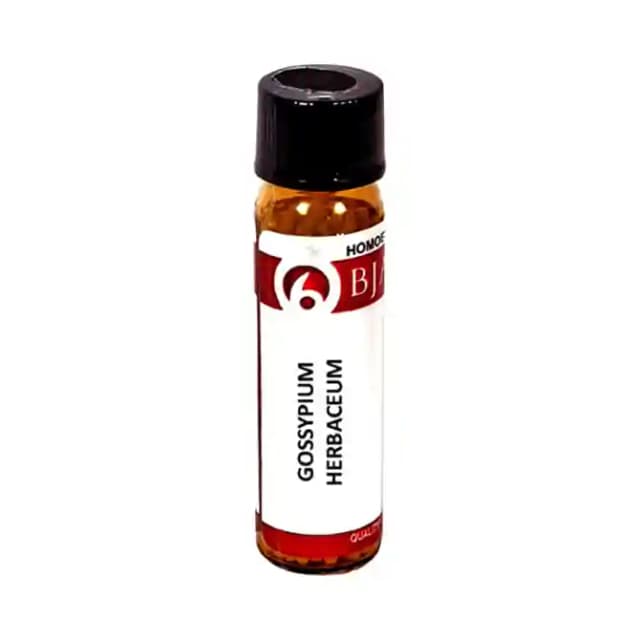 Bjain Gossypium Herbaceum Globules 6X (1 Bottle of 6 gm Globules)
