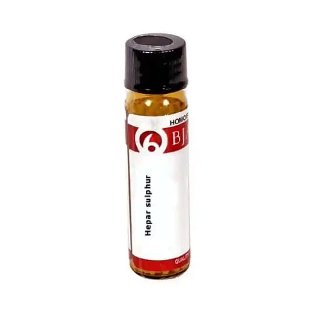 Bjain Hepar Sulphur Globules 6X (1 Bottle of 6 gm Globules)