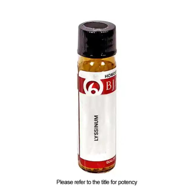 Bjain Lyssinum Globules 3X (1 Bottle of 6 gm Globules)