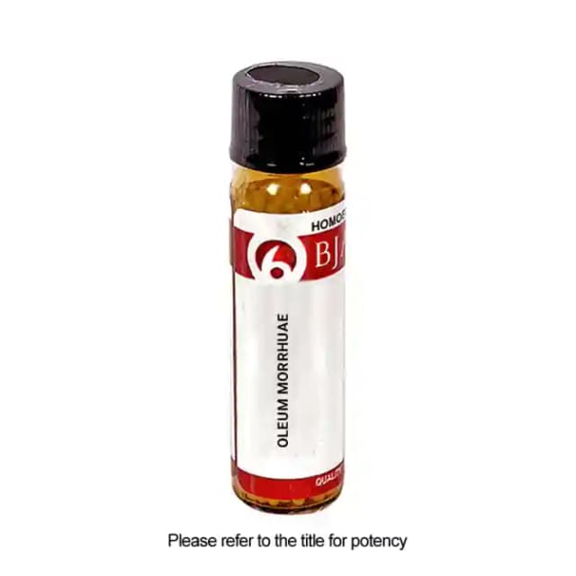 Bjain Oleum Morrhuae Globules 3X (1 Bottle of 6 gm Globules)
