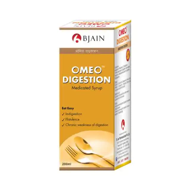 Bjain Omeo Digestion Medicated Syrup (1 Bottle of 200 ml Syrup)