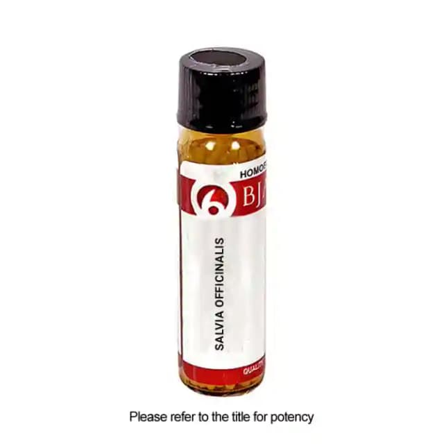 Bjain Salvia Officinalis Globules 6X (1 Bottle of 6 gm Globules)
