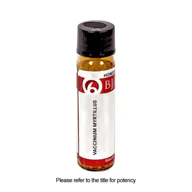 Bjain Vaccinium Myrtillus Globules 3X (1 Bottle of 6 gm Globules)
