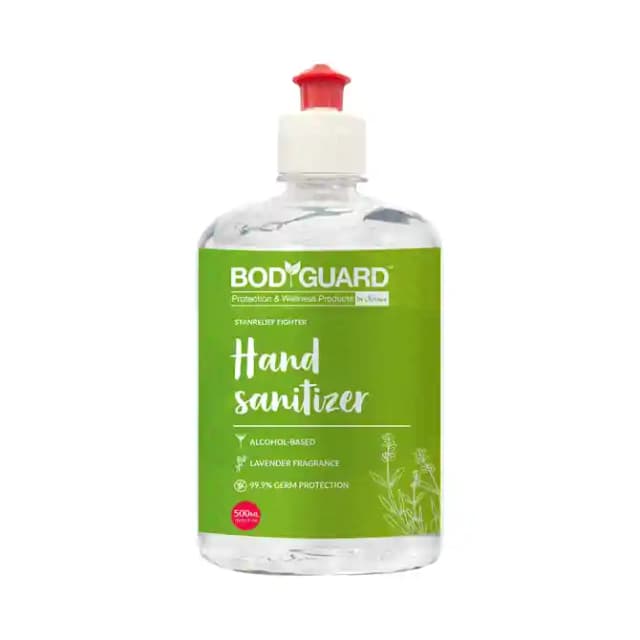 Bodyguard Hand Sanitizer Lavender (1 Pump Bottle of 500 ml Sanitizer)