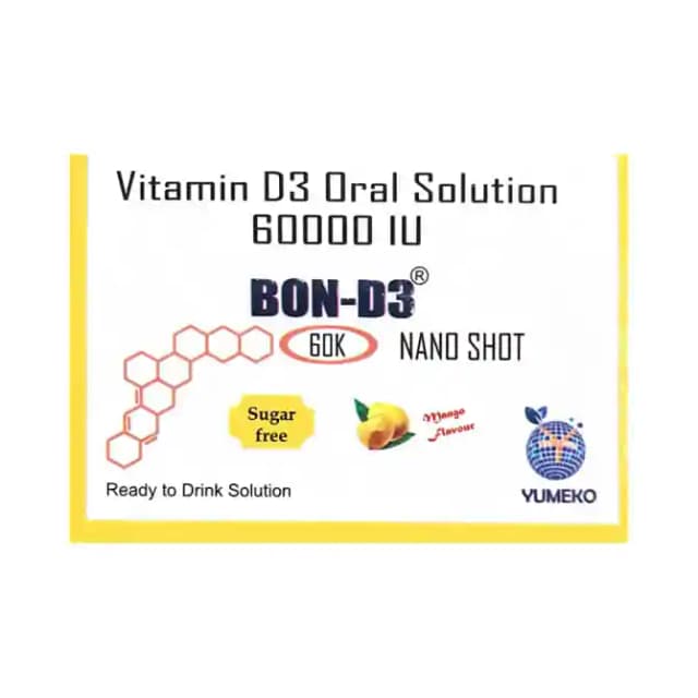 Bon D3 60K Nano Shot Mango Sugar Free (1 Bottle of 5 ml Oral Solution)