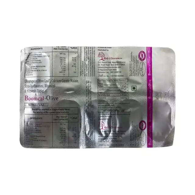 Boomcal Olive (1 Strip Of 10 tablets)
