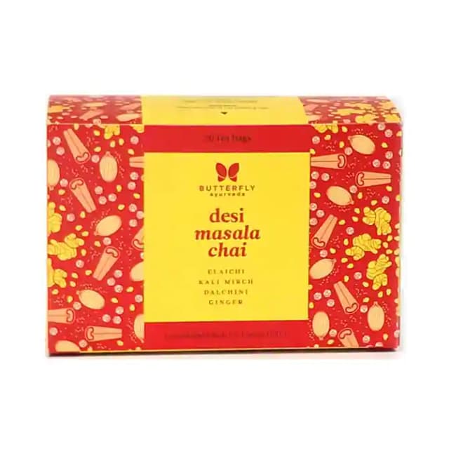 Butterfly Ayurveda Desi Masala Chai (1 Box Of 20 tea bags)