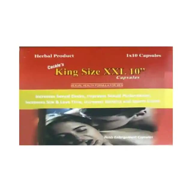 Cackles King Size XXL 10" (1 Strip Of 10 capsules)