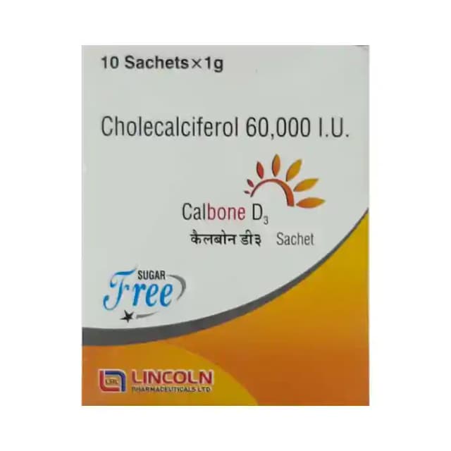 Calbone D3 60K Sachet (1 Packet Of 1 gm Sachet)