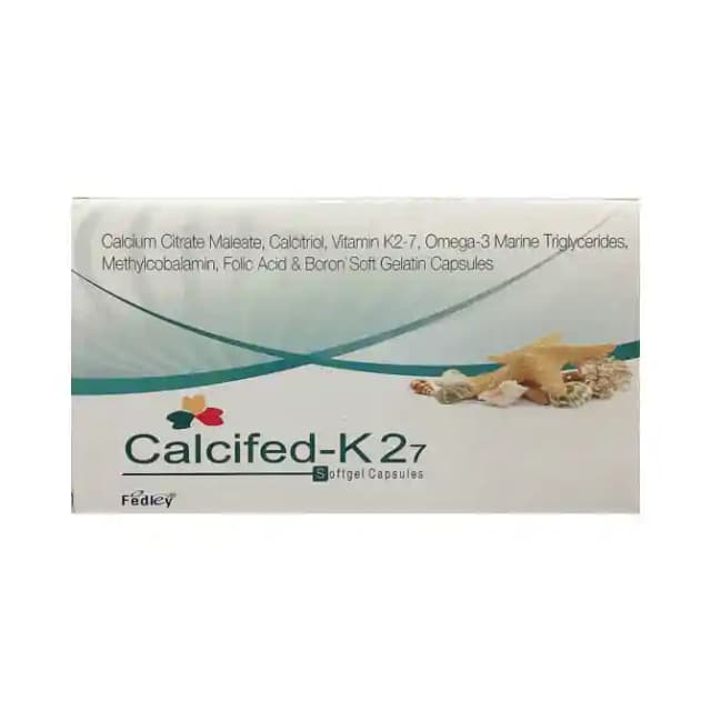 Calcifed K2 7 Softgel (1 Strip Of 10 soft gelatin capsules)