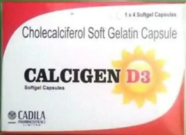 Calcigen D3 (1 Strip Of 4 capsules)
